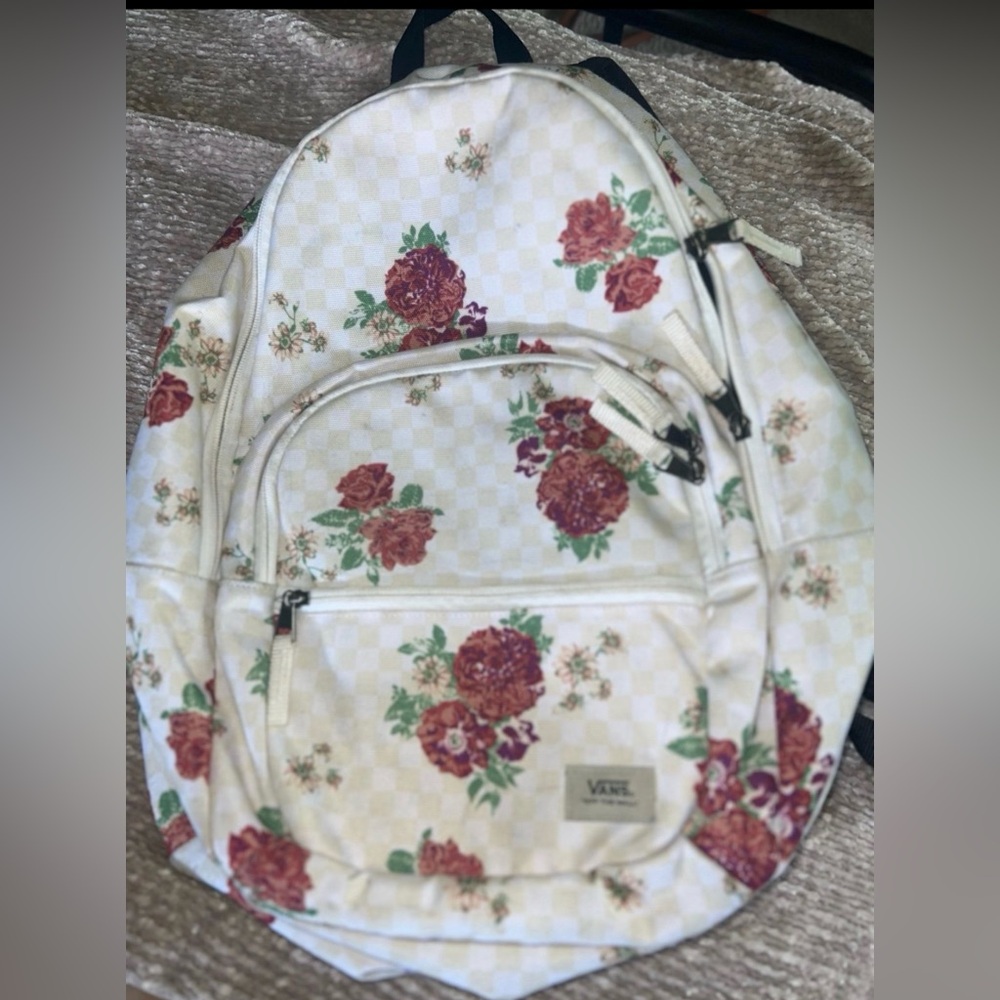 Vans Cream Floral Backpack